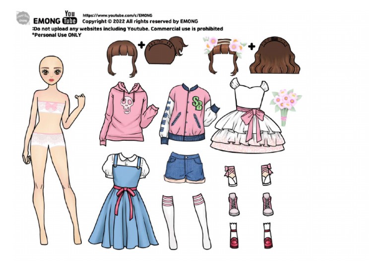 New Paper Doll (School Girl Basic Ver) | PDF
