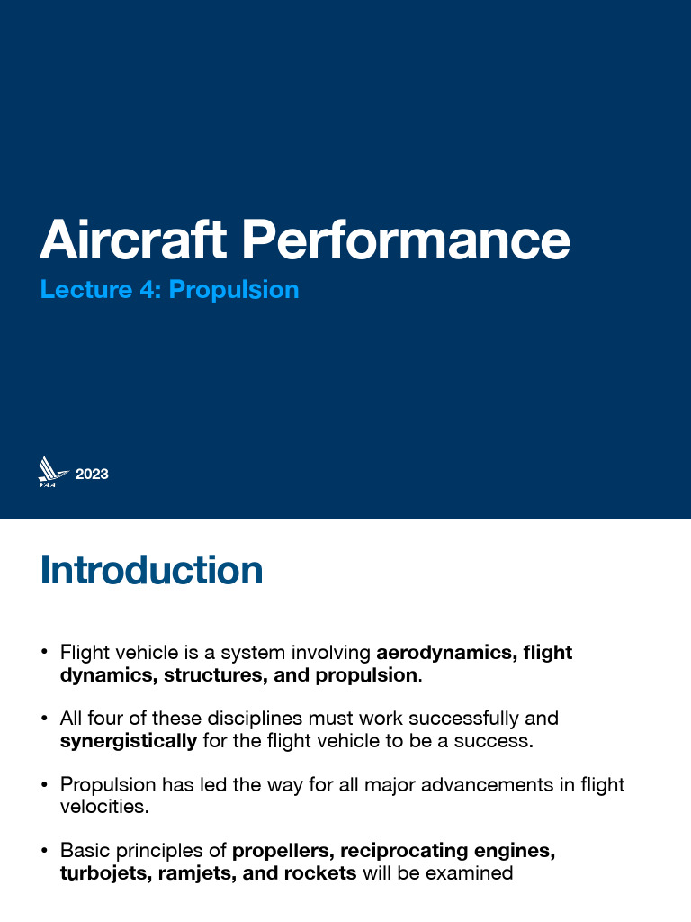 Aircraft Propulsion Systems Overview | PDF | Thrust | Propeller