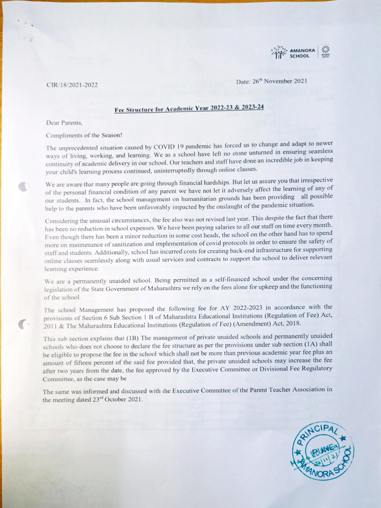 Fee Circular | PDF