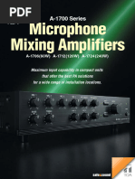 Microphone Mixing Amplifiers: A-1700 Series