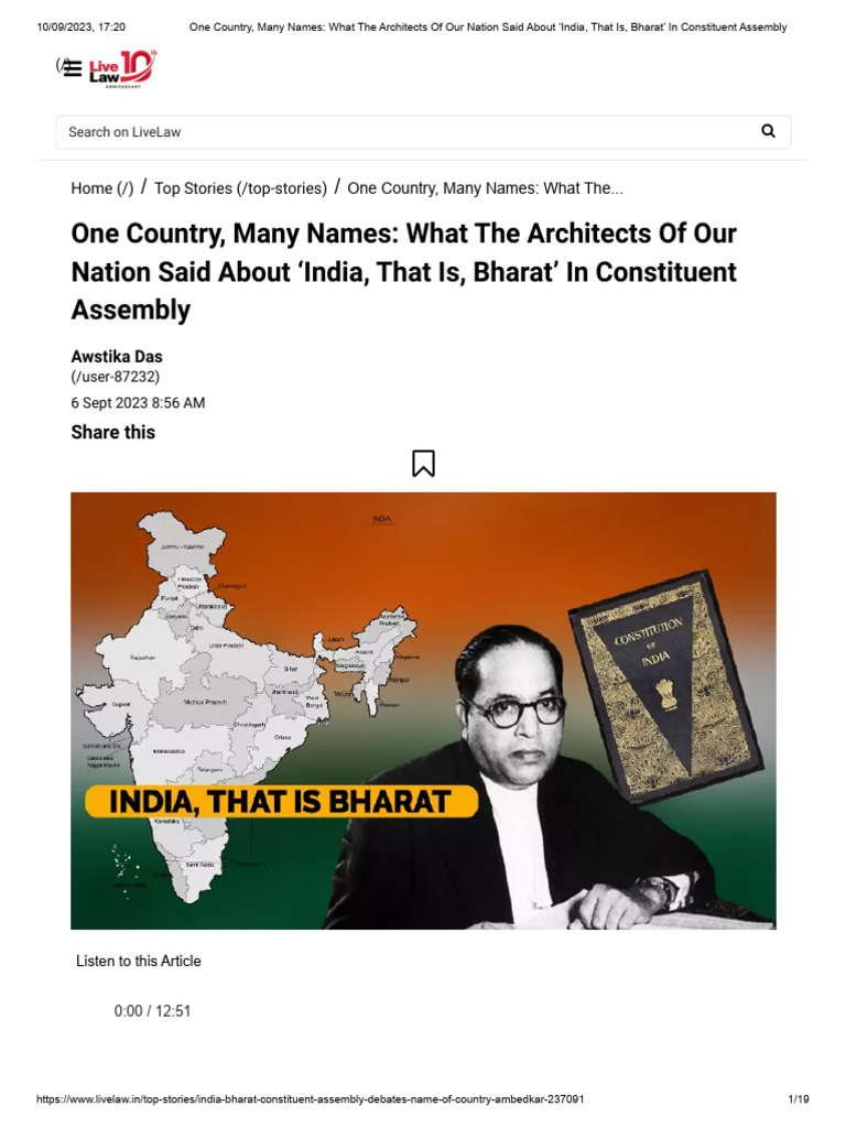 One Country, Many Names What The Architects of Our Nation Said About