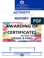 ACR-AWARDING OF CERTIFICATES - Second Quarter