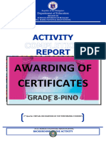 Acr-Awarding of Certificates - Third Quarter