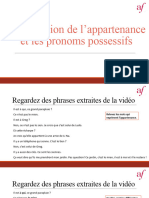 A2-5 Lexpression de Lappartenance Et Les Pronoms Possessifs
