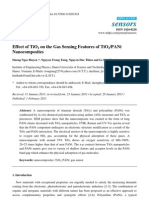 Sensors: Effect of Tio On The Gas Sensing Features of Tio /pani Nanocomposites