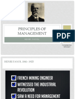 Principles of Management: Henri Fayol