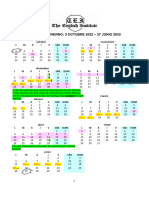 Calendario 2022-2023 y Plano de The English Institute