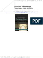 Test Bank For Introduction To Paralegalism Perspectives Problems and Skills 8th Edition Download
