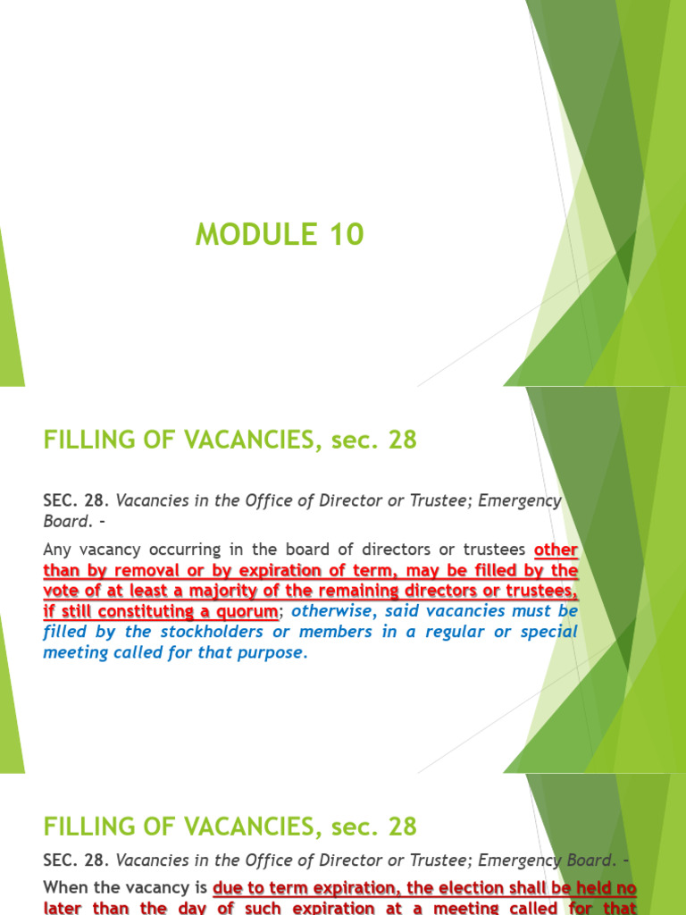 Module+10 Sections+28+to+34 Ra11232+n | PDF | Board Of Directors ...