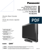 Manual de Instruções Panasonic TC-26LX70 (110 Páginas)