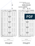DAILY TIME RECORD Editable