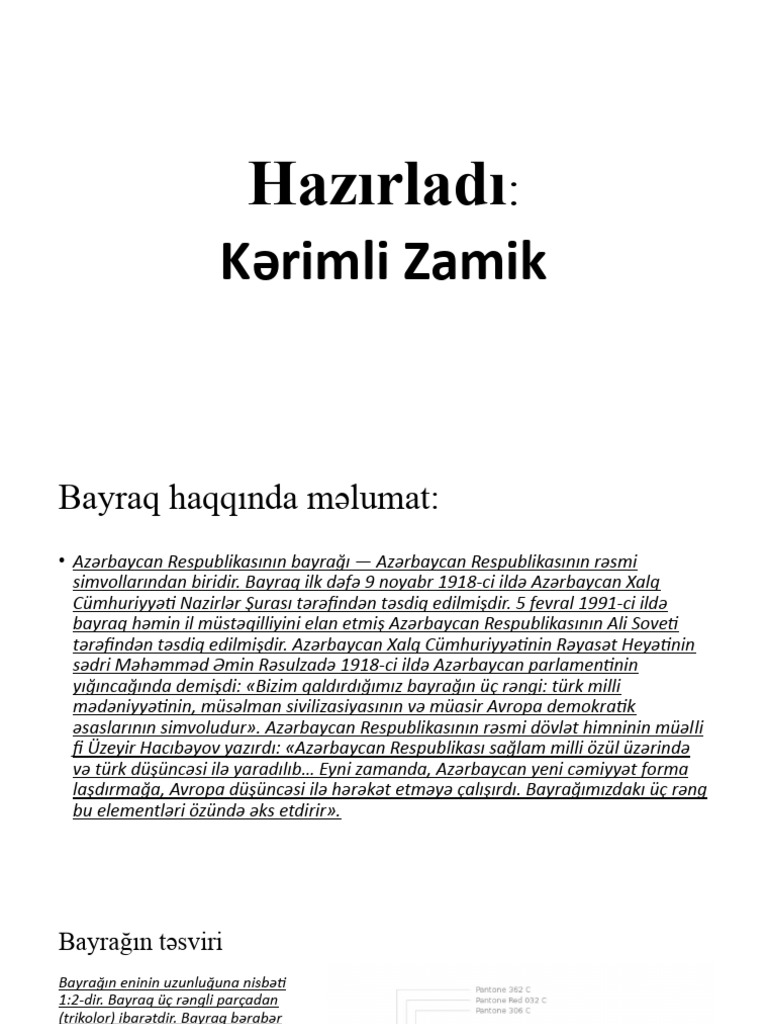 Bayraq Haqqında Məlumat. | PDF