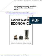 Test Bank For Labour Market Economics 8th Edition Dwayne Benjamin Morley Gunderson Thomas Lemieux Craig Riddell Download