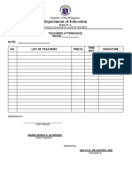 Teachers Attendance