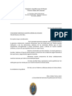 Carta de Agradecimiento - Comunidad de Villa Del Rosario - Julio 2023
