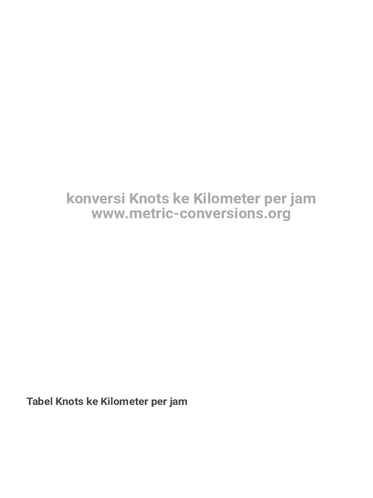 konversi Knots ke Kilometer per jam PDF