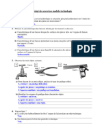 Corrigé Des Exercices Module Technologie Exercices