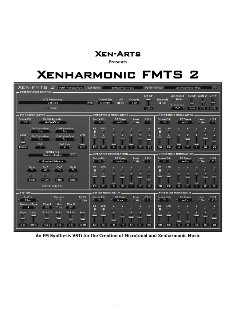 XenFMTS 2 Manual PDF Synthesizer Harmonic