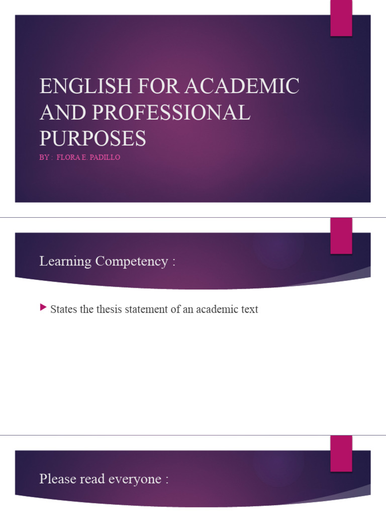 English For Academic and Professional Purposes PDF