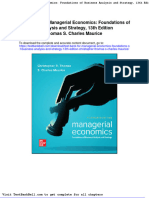 Test Bank For Managerial Economics Foundations of Business Analysis and Strategy 13th Edition Christopher Thomas S Charles Maurice Download