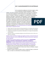 Correcto Manejo y Almacenamiento de Materiales Peligrosos