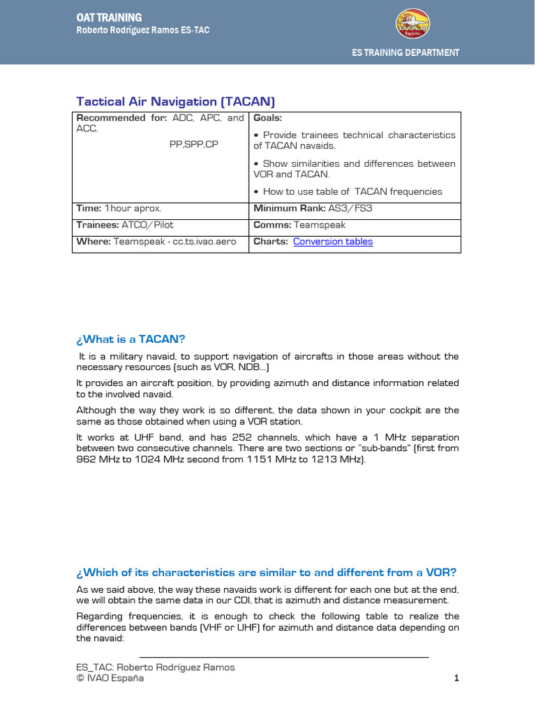 VHF To TACAN Conversion | PDF | Very High Frequency | Telecommunications