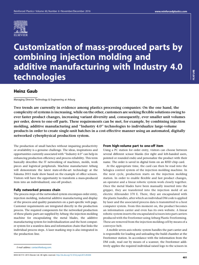 Customization of Mass-Produced Parts by | PDF | 3 D Printing | Automation