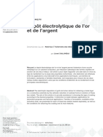 CHALUMEAU Lionel Depot Electrolytique or Et Argent