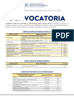 CONVOCATORIA RESIDENCIAS MxDICAS 2022 PARA 2023 x1x