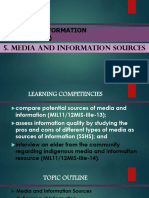 Media and Information Sources