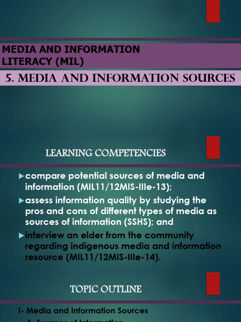 Media And Information Sources