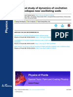 Numerical Study of Dynamics of Cavitation Bubble Collapse Near Oscillating Walls