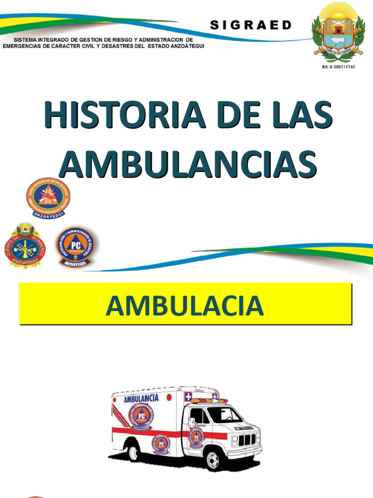 Historia Y Clasificaci n De Ambulancias PDF