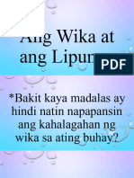 ARALIN 3 Ang Wika at Lipunan Kasaysayan NG Wikang Pambansa