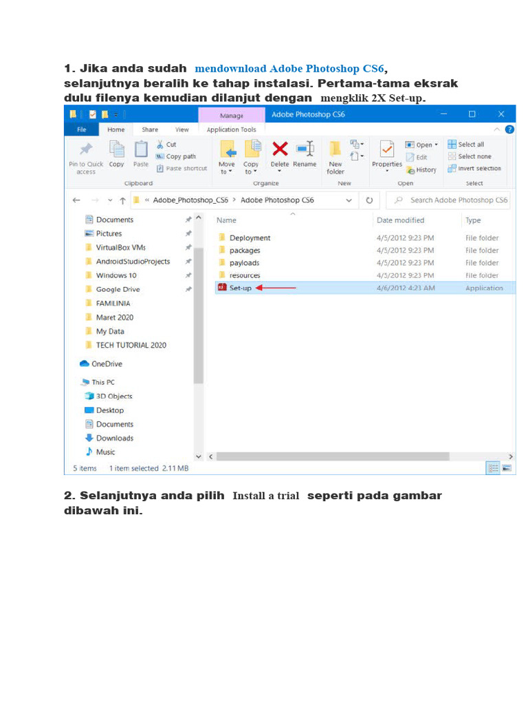 cara instal photoshop PDF