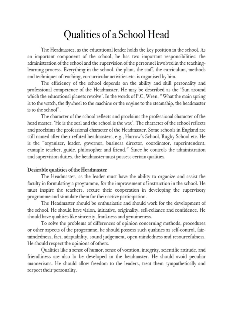 15 MAIN QUALITIES OF A HEAD GIRL AT SCHOOL intelligence overview