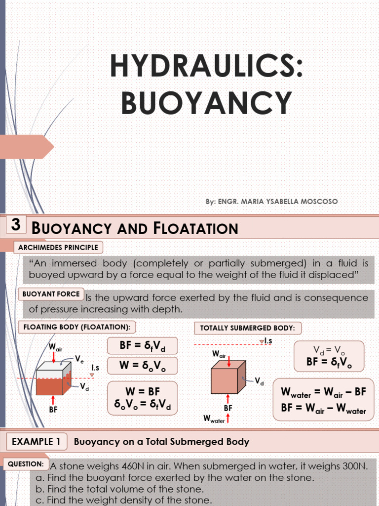 Fluids Buoyancy and Stability | PDF | Buoyancy | Quantity