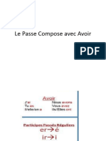 Grade 7-Le Passe Compose Avec Avoir (Irregular Verbs)