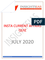 INSTA July 2020 Current Affairs Quiz Compilation