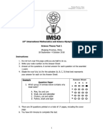 IMSO 2018 - Science Theoritical 1