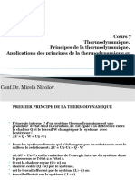 C7 Thermodinamique Principe I II III Aplication 01122014