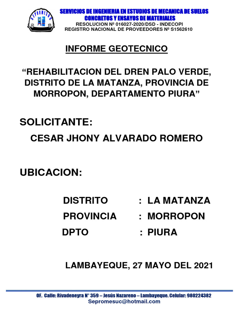 Estudio De Suelos Pdf Materiales Ciencia Del Suelo