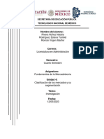 Clasifiación de Los Mercados y Su Segmentación