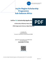 ST32 - Call For Scholarship Applications - Benin - PHD - UAC