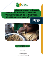 Appel à candidature pour la Bourse de Certification en Suivi de l'Alimentation et de la Nutrition (CSAN) en contexte Africain (2)