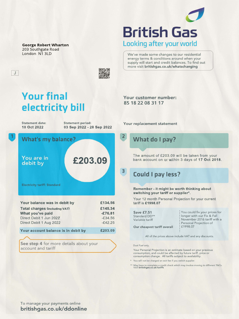 BritishGas Bill PDF
