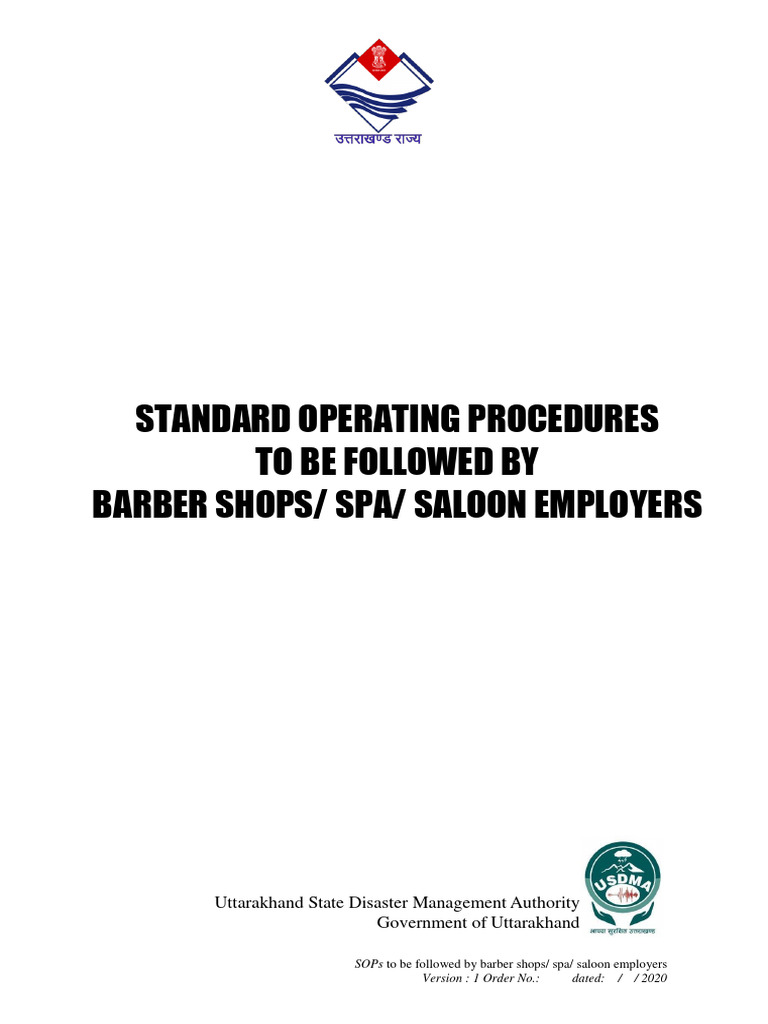 Barber Shop COVID-19 SOP Guidelines | PDF