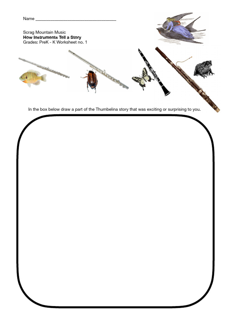 Worksheets - How Instruments Tell a Story | PDF | Musical Instruments ...