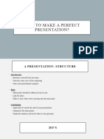 How To Make A Perfect Presentation