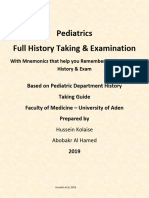 Pediatrics History Taking and Examination 2019 by H. Kolaise, A. Al-Hamed